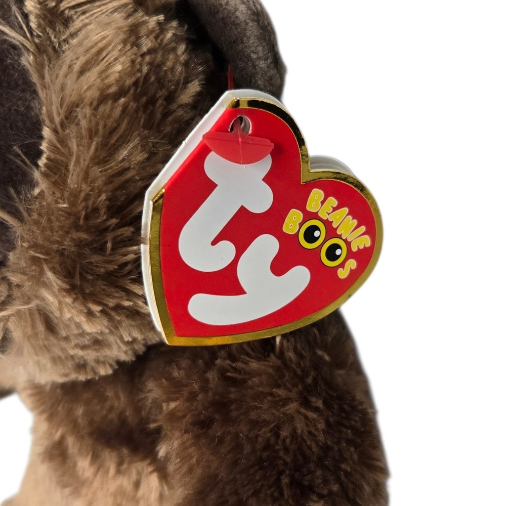 Ty Chessie Monkey 8" Beanie Boo Brown‎ Stuffed Plush Gold Glitter Eyes NWT 2022 - Picture 6 of 7